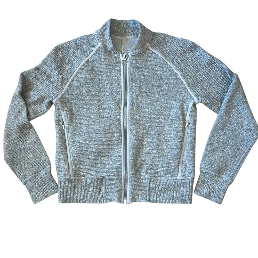 Light Gray Zip-Front Women's Jacket